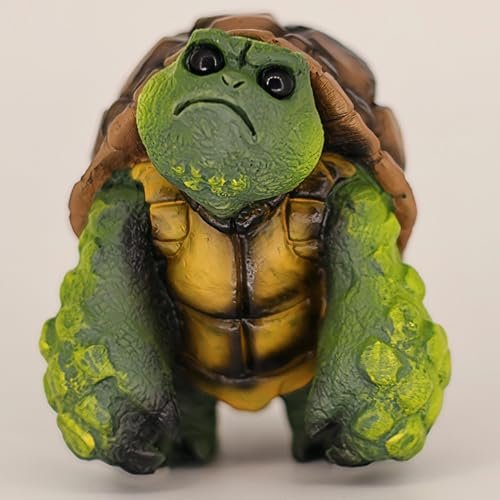 MOLMH Weird Stuff Grumpy Angry Turtle Statue, Realistic...