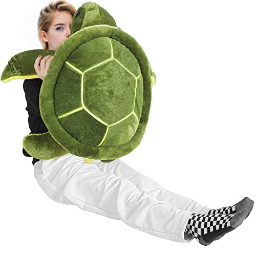 Civaner Big Green Sea Turtle Stuffed Animals, 12 Inch Plush