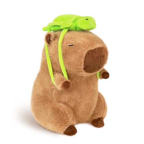 Loskv Capybara Plush 11.8 inch with Turtle Backpack Stuffed...