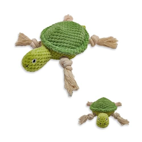 TONYFY Cute Marine Animal Dog Squeaker Chew Green Turtle Toy