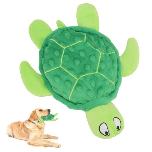 TONYFY Squeaky Sea Turtle Plush Dog Toy for Small Dogs