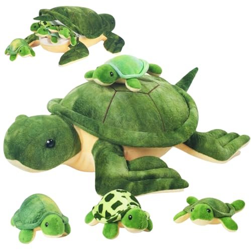 XYHQYB 5 PCS Sea Turtle Stuffed Animals, with 4 Babies
