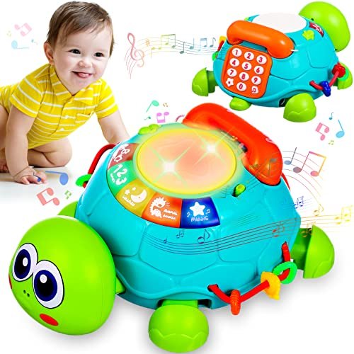 Baby Toys 6 to 12 Months Crawling Musical Turtle Toy