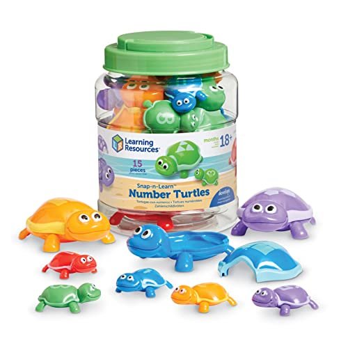 Learning Resources Number Turtles Set - 15 Pieces for...