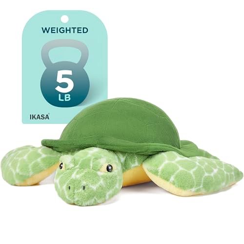 IKASA 5 lbs Weighted Stuffed Animal Sea Turtle Plush Toy