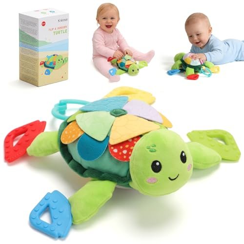 Turtle Baby Sensory Toy, 6 in 1 Montessori Tummy Time