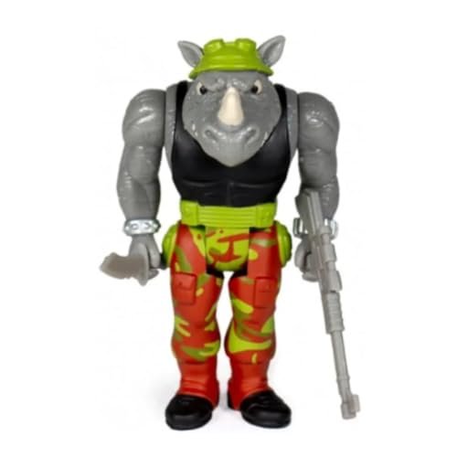 Super7 Teenage Mutant Ninja Turtles Rocksteady 3.75 in...