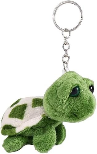 Jowxsx Green Mini Sea Creatures Turtle Doll Plush Keychain