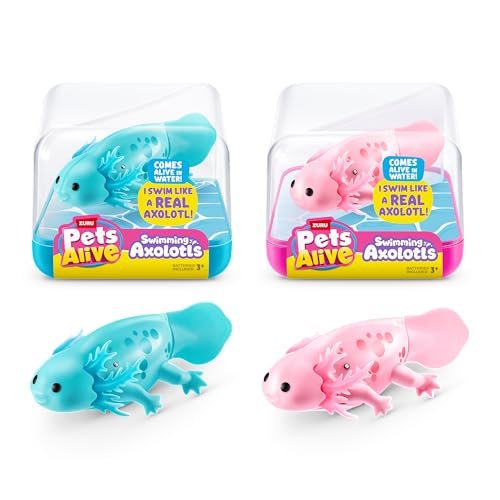 Pets Alive Robo Axolotl Swimming, Electronic Pet Toy 2 Pack