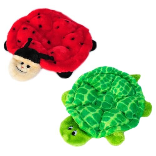 ZippyPaws Squeakie Crawlers - No Stuffing Dog Toys 2-Pack