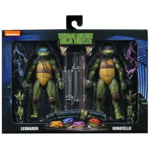 NECA TMNT 2 Pack Leonardo & Donatello Action Figures