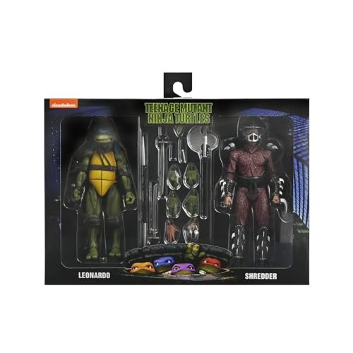 NECA Teenage Mutant Ninja Turtles Leonardo and Shredder...