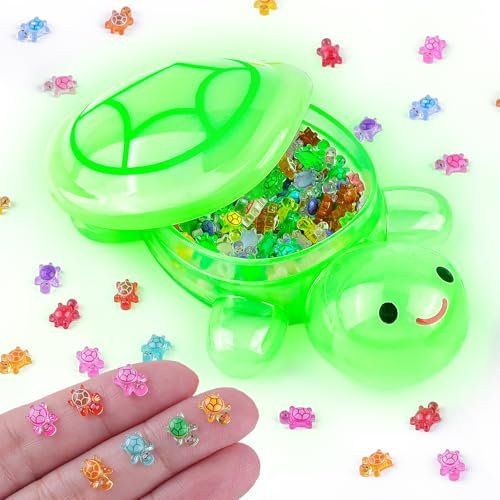 200 Pcs Mini Resin Turtle with 1 Jumbo Luminous Turtle