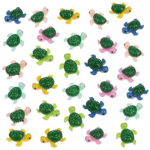 30 Pcs Miniature Turtles Multicolored Mini Turtle Micro...