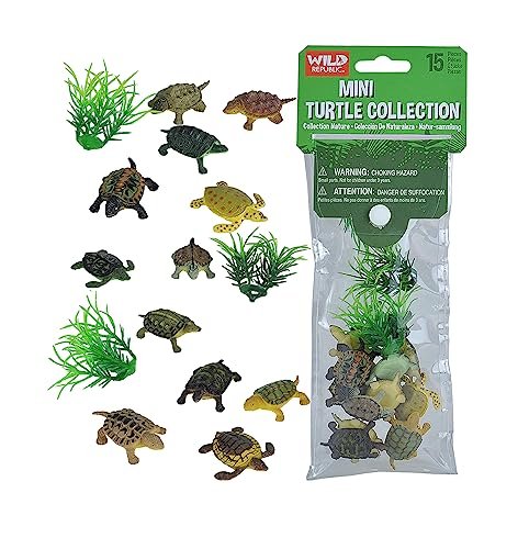 Wild Republic Mini Turtle Polybag, Kids Gifts, 15-Piece...