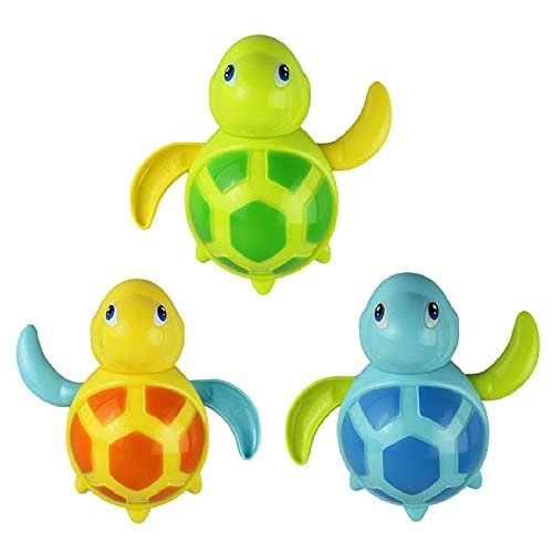 3pcs Bath Swimming Turtle Toy for Baby Toddler Wind Up