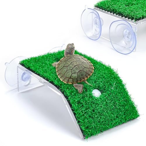 Keedolla Small Turtle Basking Platform Simulation Grass...
