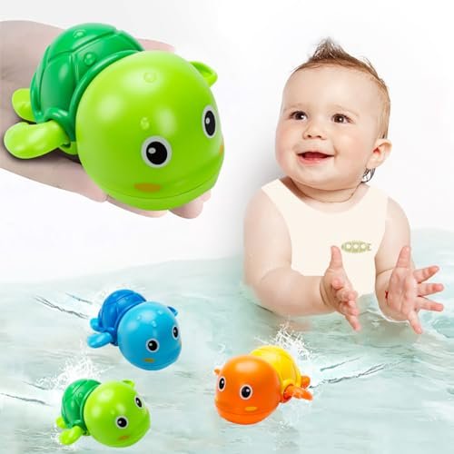 Bath Toys, Cute Swimming Turtle Baby Bath Toys, 3 Pack