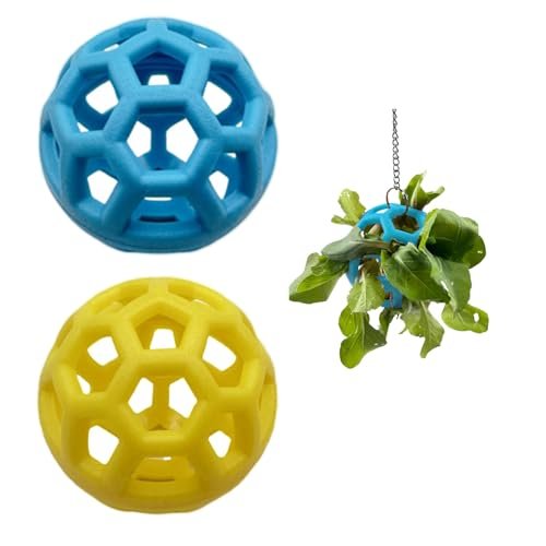 Fertrey 2 Pcs Tortoise Treat Ball, Hanging Hay Feeder Toy