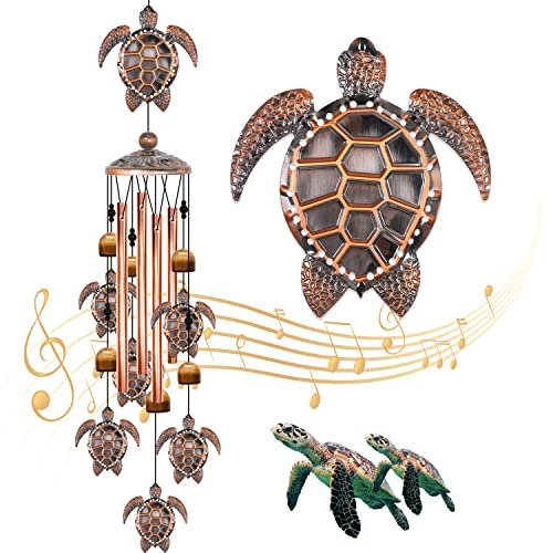 Turtle Wind Chime for Outside,Sea Turtle Gifts for...