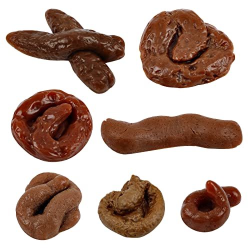 Chivao 7 Pieces Fake Poo Realistic Fake Turd Prank Toys