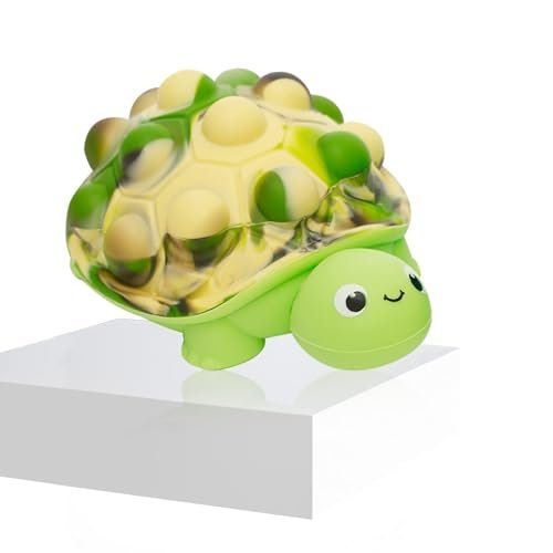 Anboor Pop Fidget Toys, 3D Silicone Turtle Push Bubble Ball