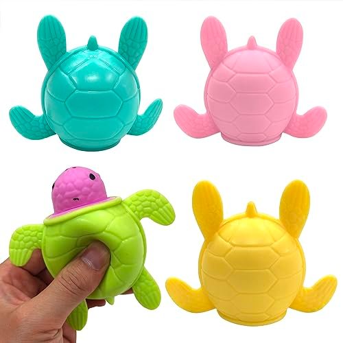 Ecuupas 3pcs Stress Balls Turtle Squeeze Toys Fidget...