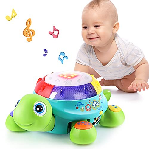iPlay, iLearn Baby Musical Turtle Toy, Spanish English...