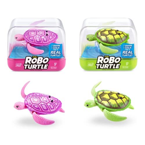 Robo Alive Robo Turtle Robotic Swimming Turtle ZURU 2 Pack