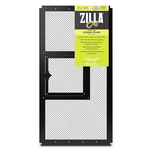 Zilla Pet Reptile Terrarium Fresh Air Screen Cover Hinged...