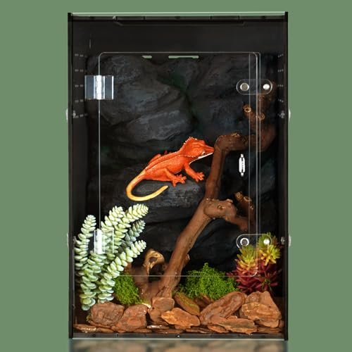 maiyuolg Reptile Tank 12x12x18 Terrarium – PVC Reptile...