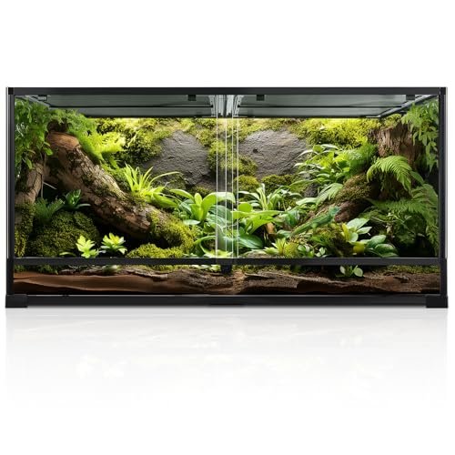CAVACHEW 120 Gallon Reptile Terrarium, Tempered Glass Front...