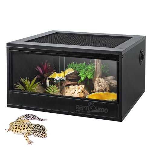 REPTI ZOO 20 Gallon PVC Reptile Terrarium, 24x18x12 Tank