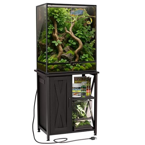 Herture 45-67 Gallon Reptile Tank Stand with Power Outlet