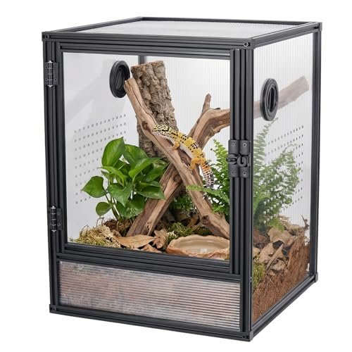 30 Gallon 18x18x24 Tall Terrarium, Aluminum Frame Gecko Tank