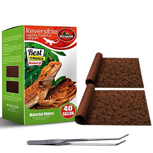 MCLANZOO Reptile Carpet 40 Gallon 2 Pack Bearded Dragon...