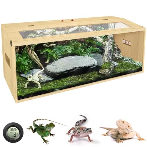 43 Gallon Reptile Terrarium Tank, Large Snake Wooden...