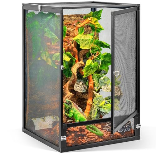 RunDuck 33 Gallon 360° Panoramic Foldable Reptile Terrarium...