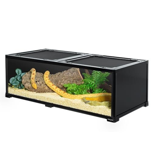 REPTIZOO 34 Gallon Glass Reptile Terrarium, 36