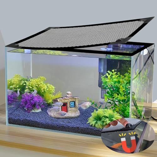 Jaxbo Magnetic Aquarium Cover Lid, DIY Fish Tank Mesh