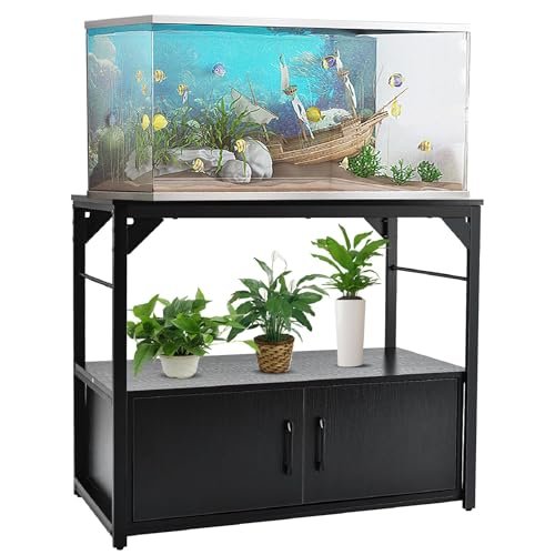 40 Gallon Fish Tank Stand Metal Frame with Storage Cabinet