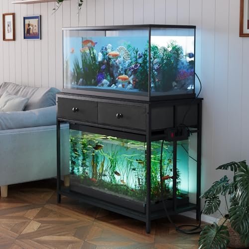 VOWNER 40 Gallon Aquarium Stand with Power Outlet and...
