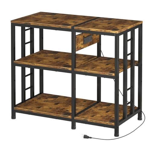 MILEFA Reinforced 40-50 Gallon Aquarium Stand with Power...