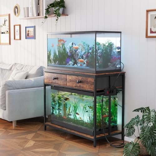 VOWNER 40 Gallon Aquarium Stand with Power Outlet and...