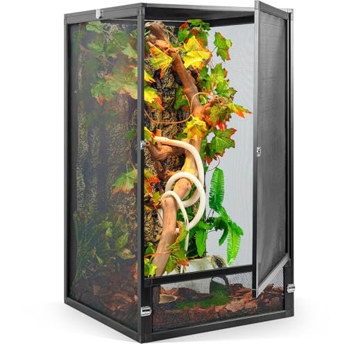 RunDuck 45 Gallon 360° Panoramic Foldable Reptile Terrarium...