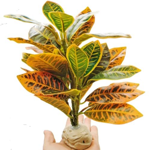 KERUIDENG Reptile Plants Terrarium Artificial Leaves...