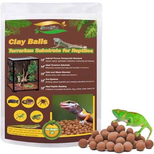 ZeeDix 2 LBS Reptile Substrate Leca Balls for Bioactive...