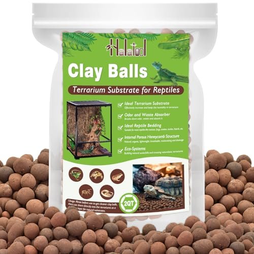 Halatool Reptile Substrate 2QT Clay Pebbles Terrarium...