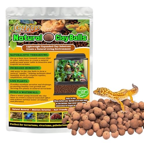 Legigo 2LBS Leca Balls Terrarium Substrate for Reptiles and...