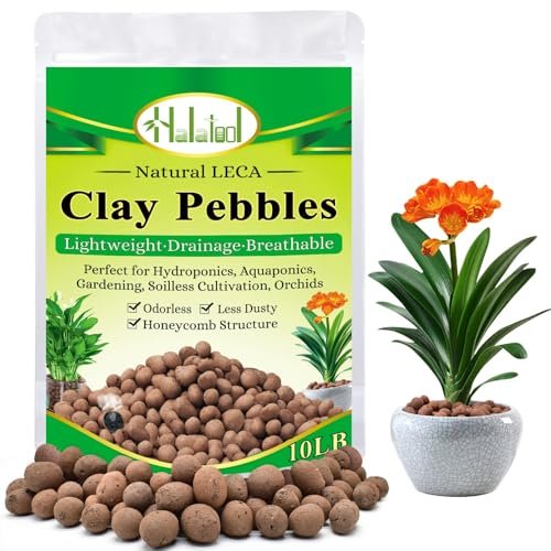 Halatool 10LB Leca Clay Pebbles for Plants Hydroponic...